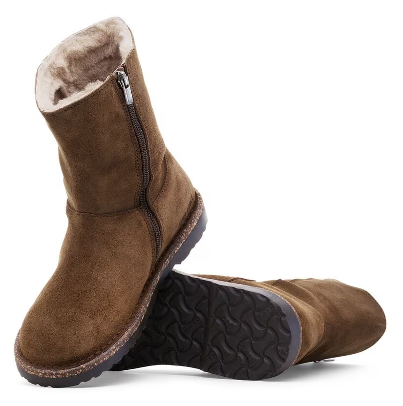Uppsala Zip Shearling Dark Tea Narrow