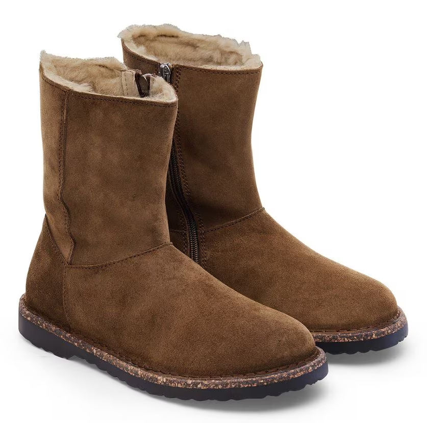 Uppsala Zip Shearling Dark Tea Narrow