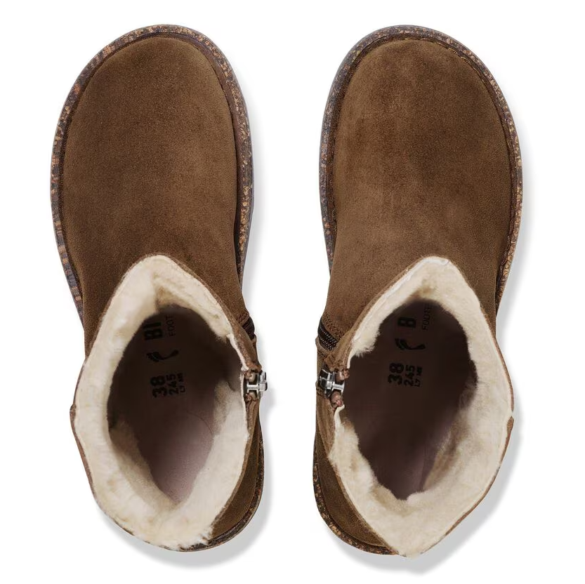 Uppsala Zip Shearling Dark Tea Narrow