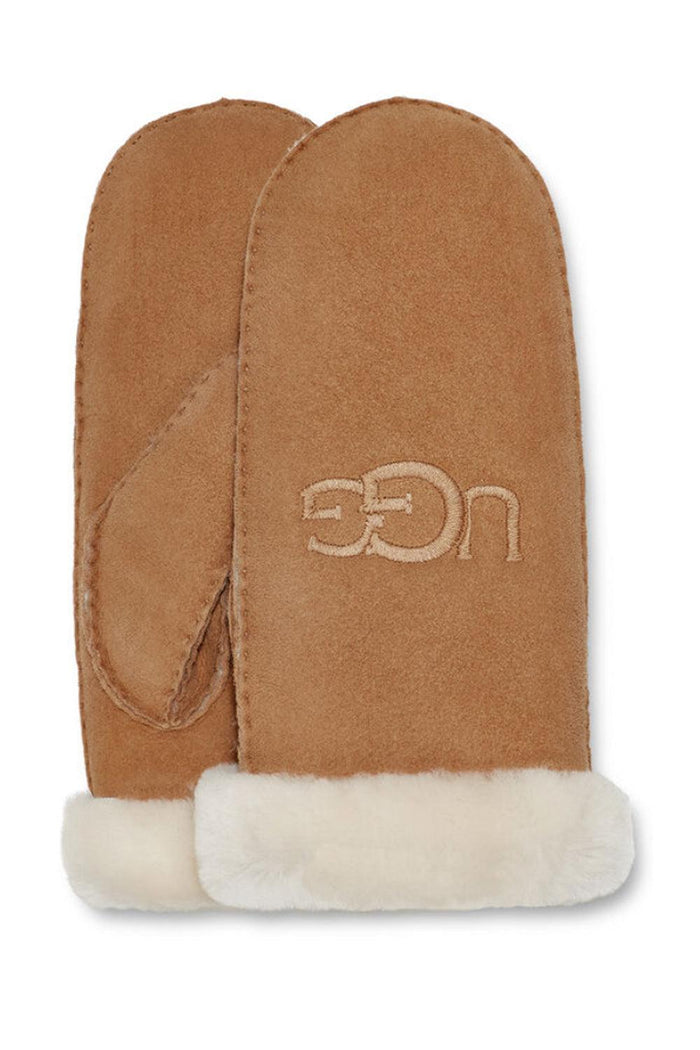 W Sheepskin Embroider Mitten