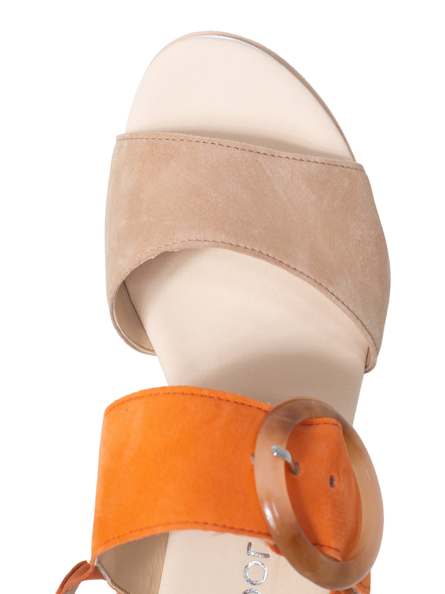 Samtchevreau caramel/orange