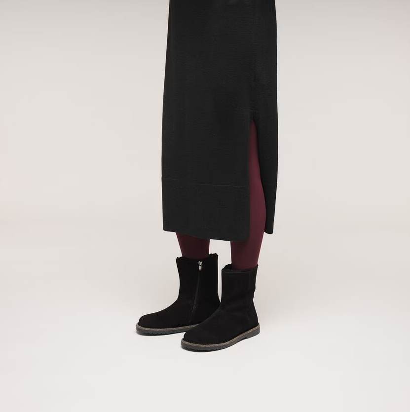 Uppsala Zip Shearling Black Narrow