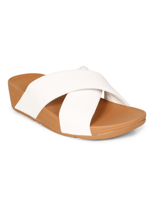 Lulu Cross Slide Sandals-Leather BN 64