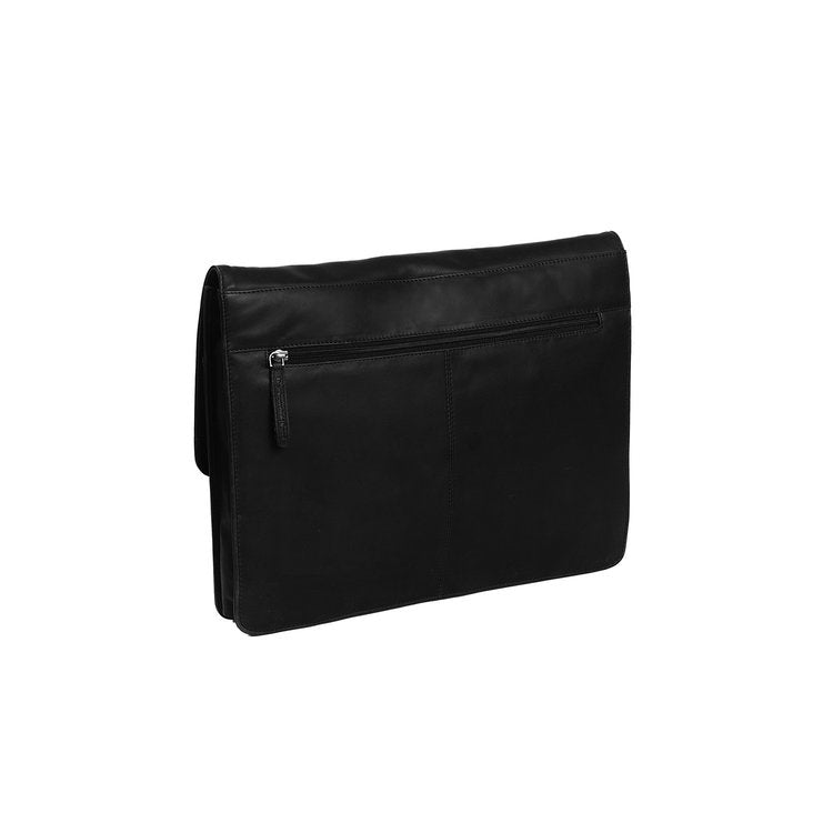 Leather Document Case Black Ivery